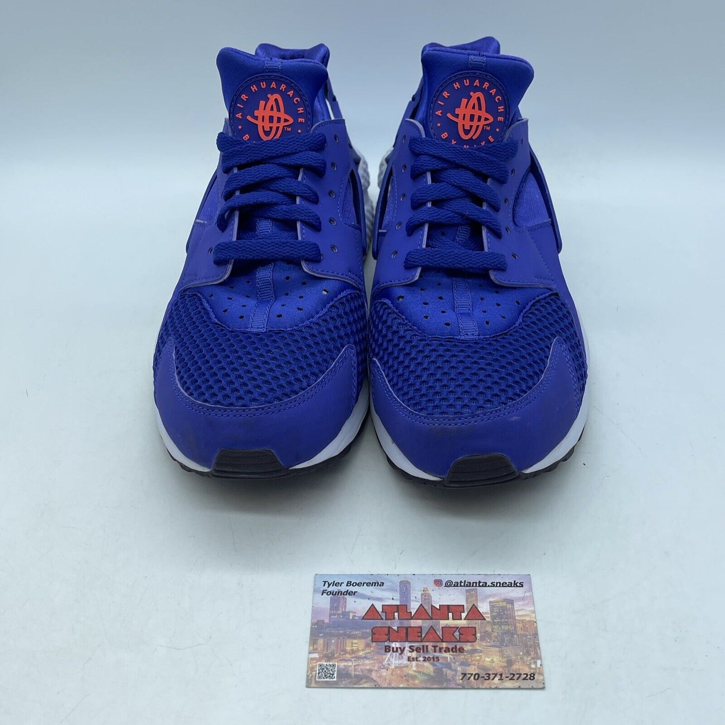 Size 9.5 - Nike Air Huarache Persian Violet Blue Sued Leather (318429-500)