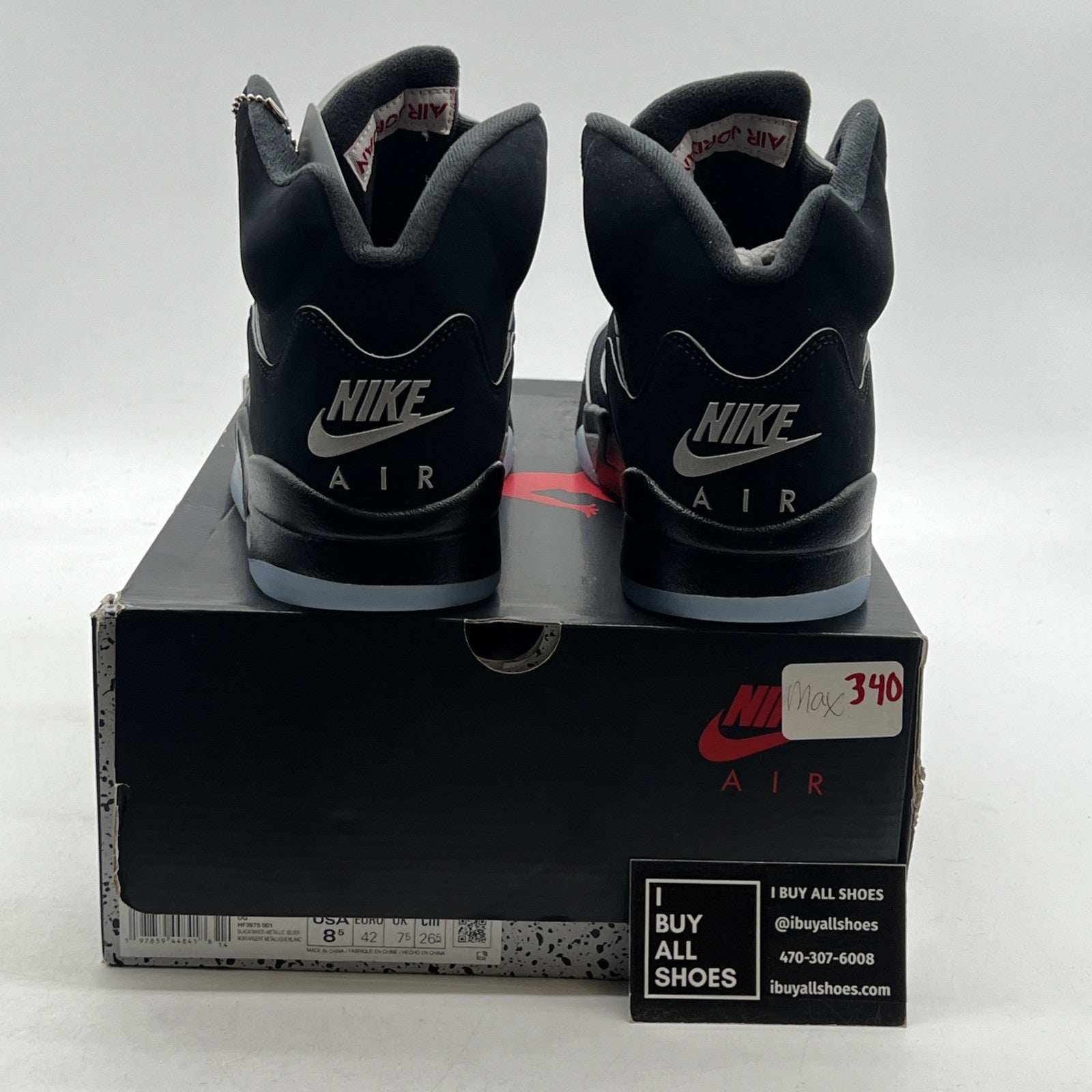 Size 8.5 - Air Jordan 5 Retro OG Black Metallic Reimagined (HF3975-001)