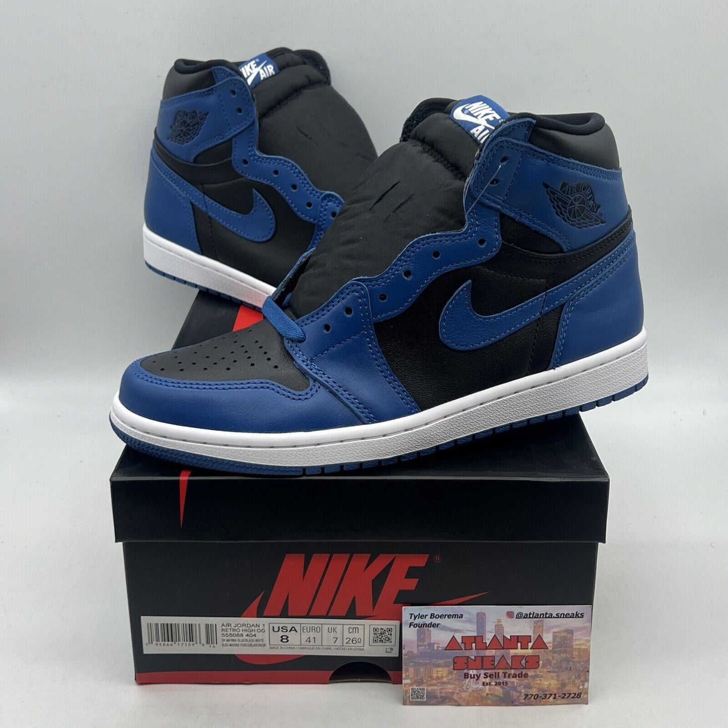 Size 8 - Jordan 1 Retro OG High Dark Marina Blue Brand New Og All