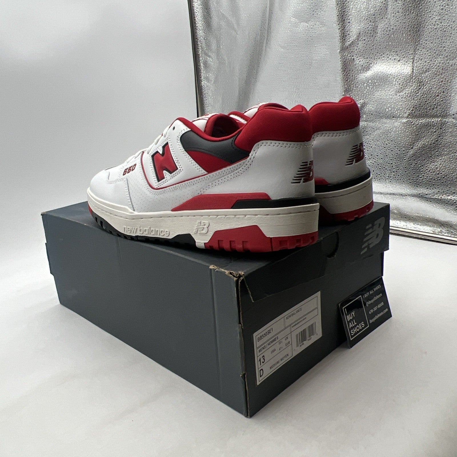 Size 13 - New Balance 550 White Team Red (BB550SE1)