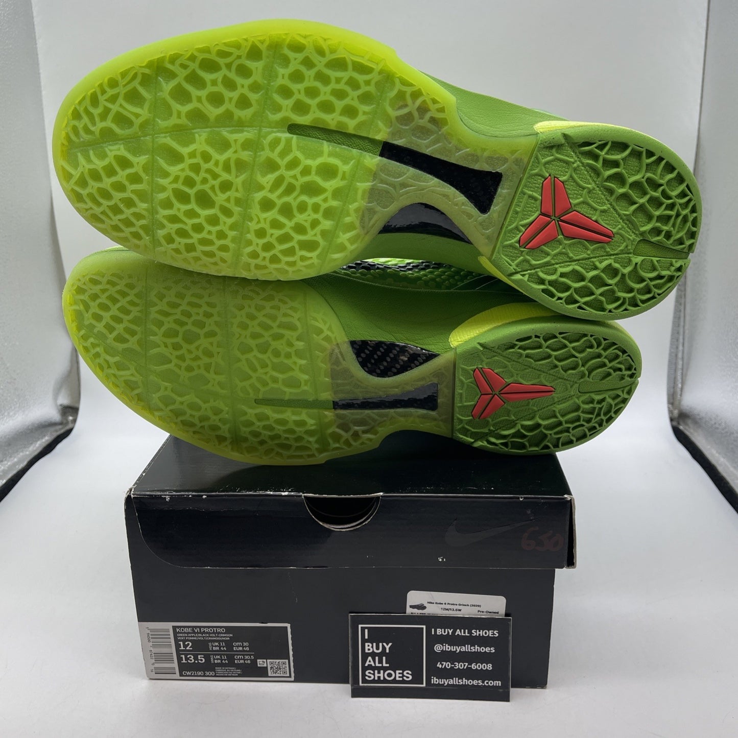 Size 12 - Nike Zoom Kobe 6 Protro Low Grinch (CW2190-300)