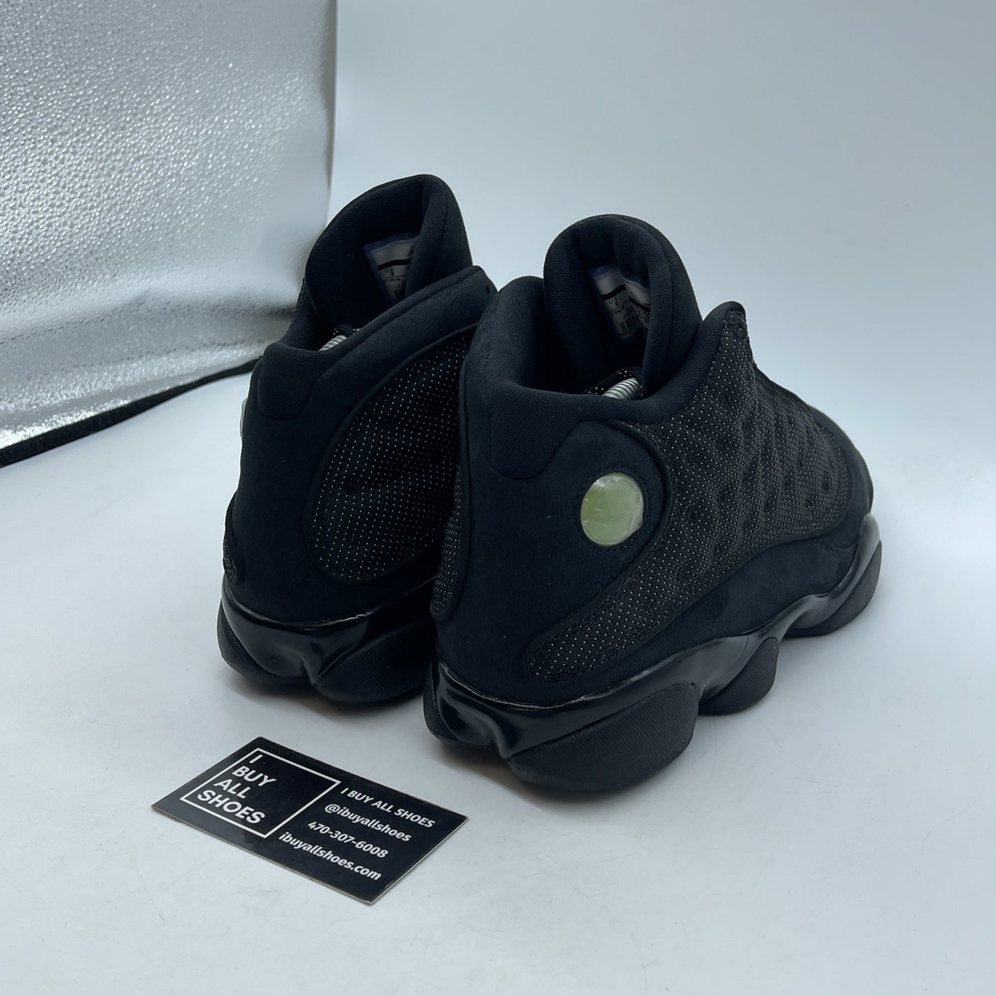 Size 9 - Air Jordan 13 Retro Black Cat White Suede (414571-011)