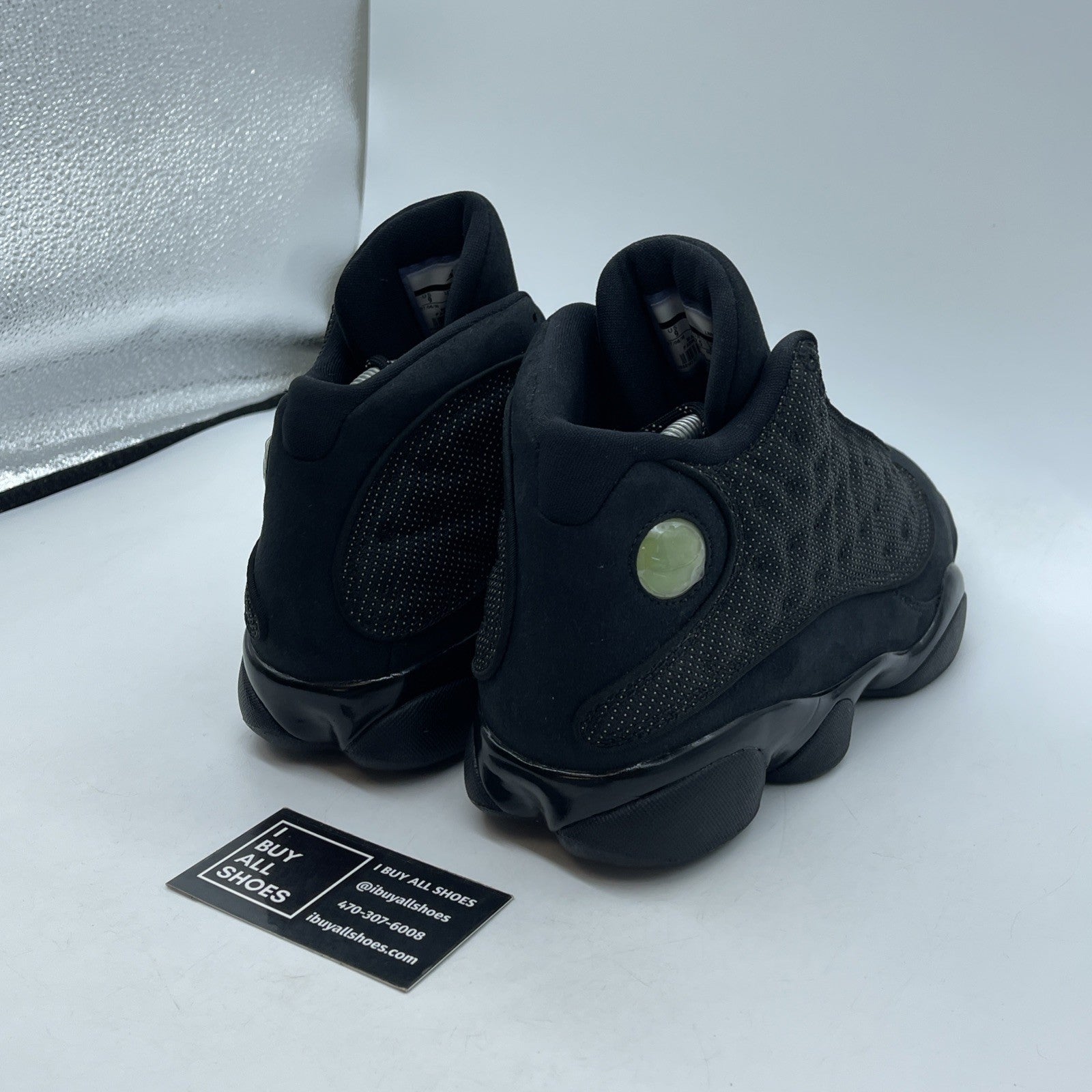 Size 9 - Air Jordan 13 Retro Black Cat White Suede (414571-011)