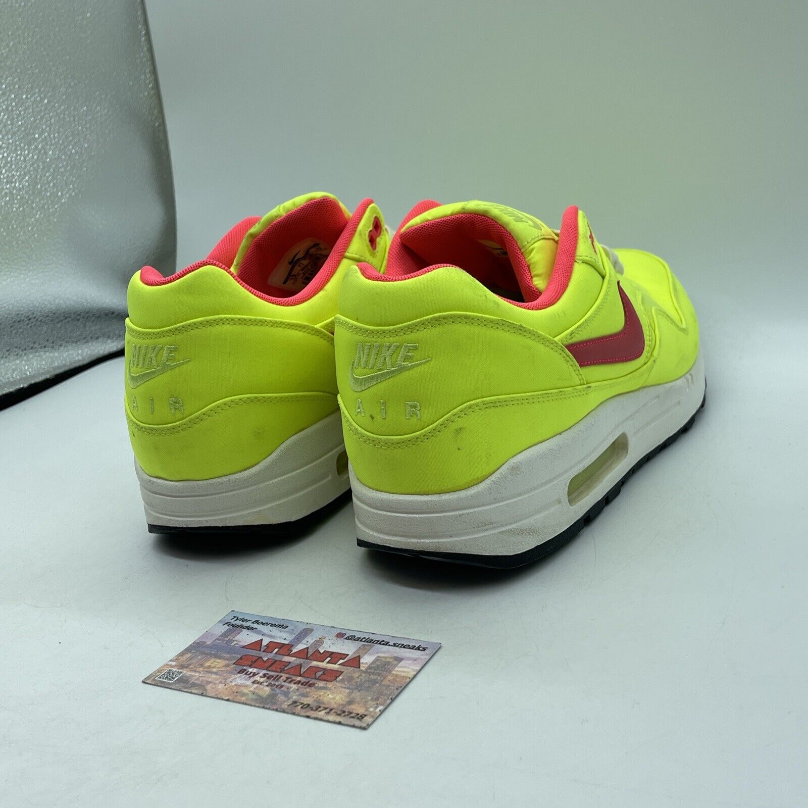 Size 12 - Nike Air Max 1 Premium Qs Magista Pack Yellow Pink Suede (665873-700)