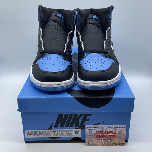 Size 10 - Jordan 1 Retro OG High UNC Toe Black White Blue Leather (DZ5485-400)