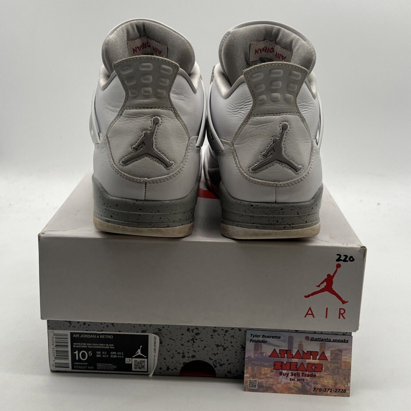Size 10.5 - Air Jordan 4 Retro Mid White Oreo (CT8527-100)