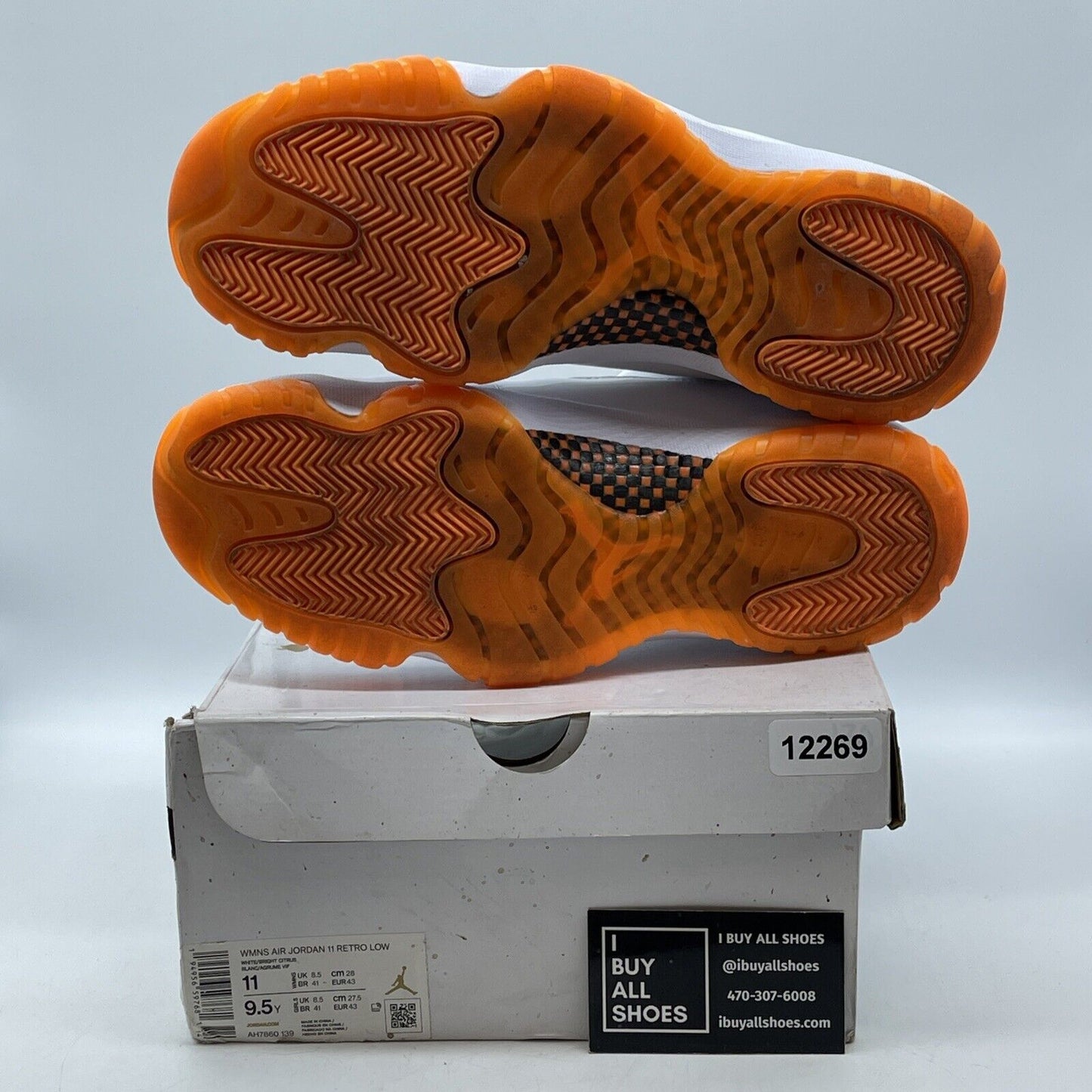 Size 11W - Air Jordan 11 Retro Low Bright Citrus White Leather (AH7860-139)