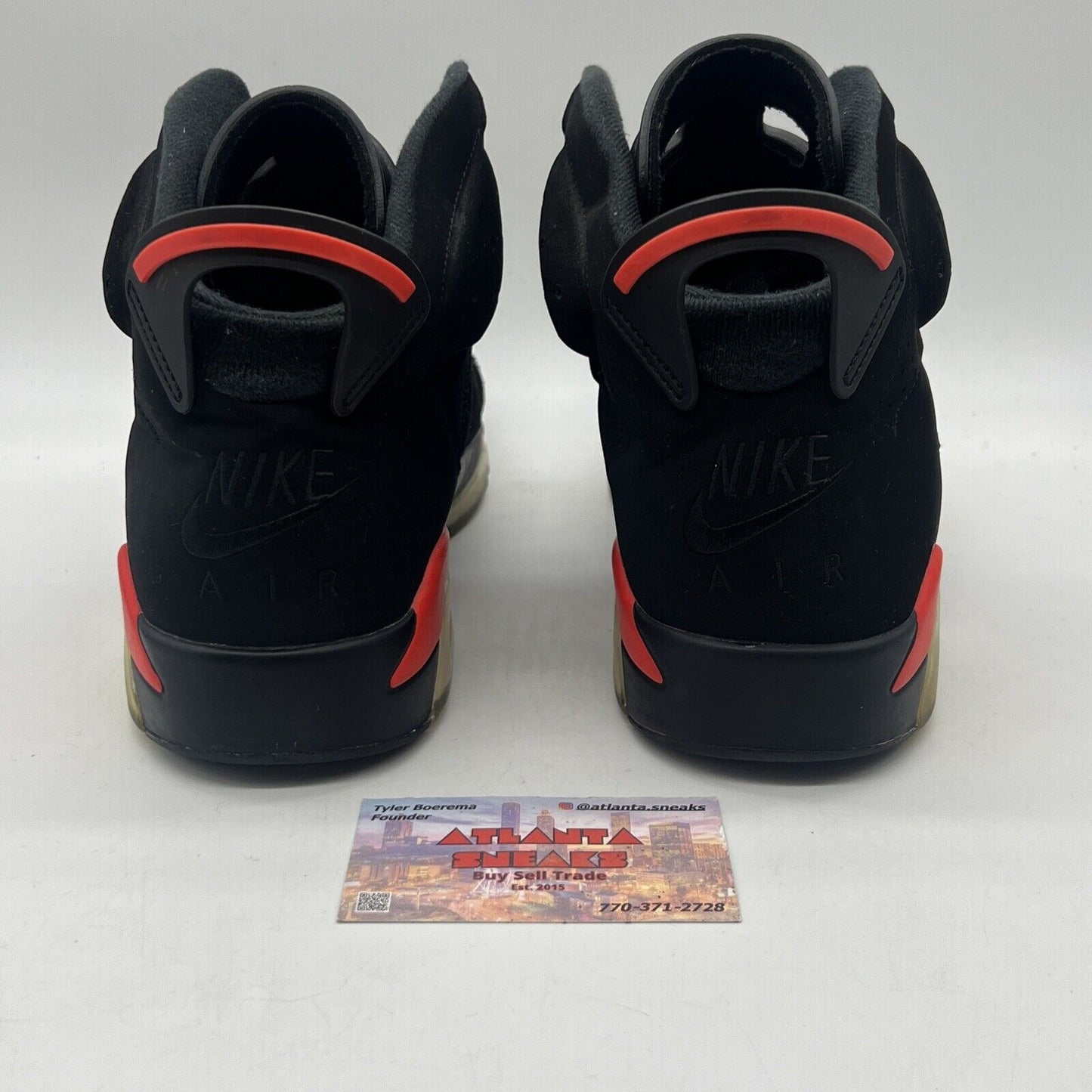 Size 10.5 - Jordan 6 Retro Mid Infrared Black Red Suede