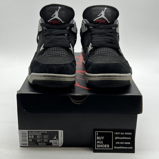 Size 9.5 - Air Jordan 4 Retro SE Mid Black Canvas (DH7138-006)