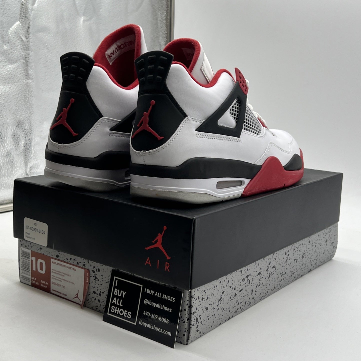 Size 10 - Air Jordan 4 Retro Fire Red 2012 (308497-110)