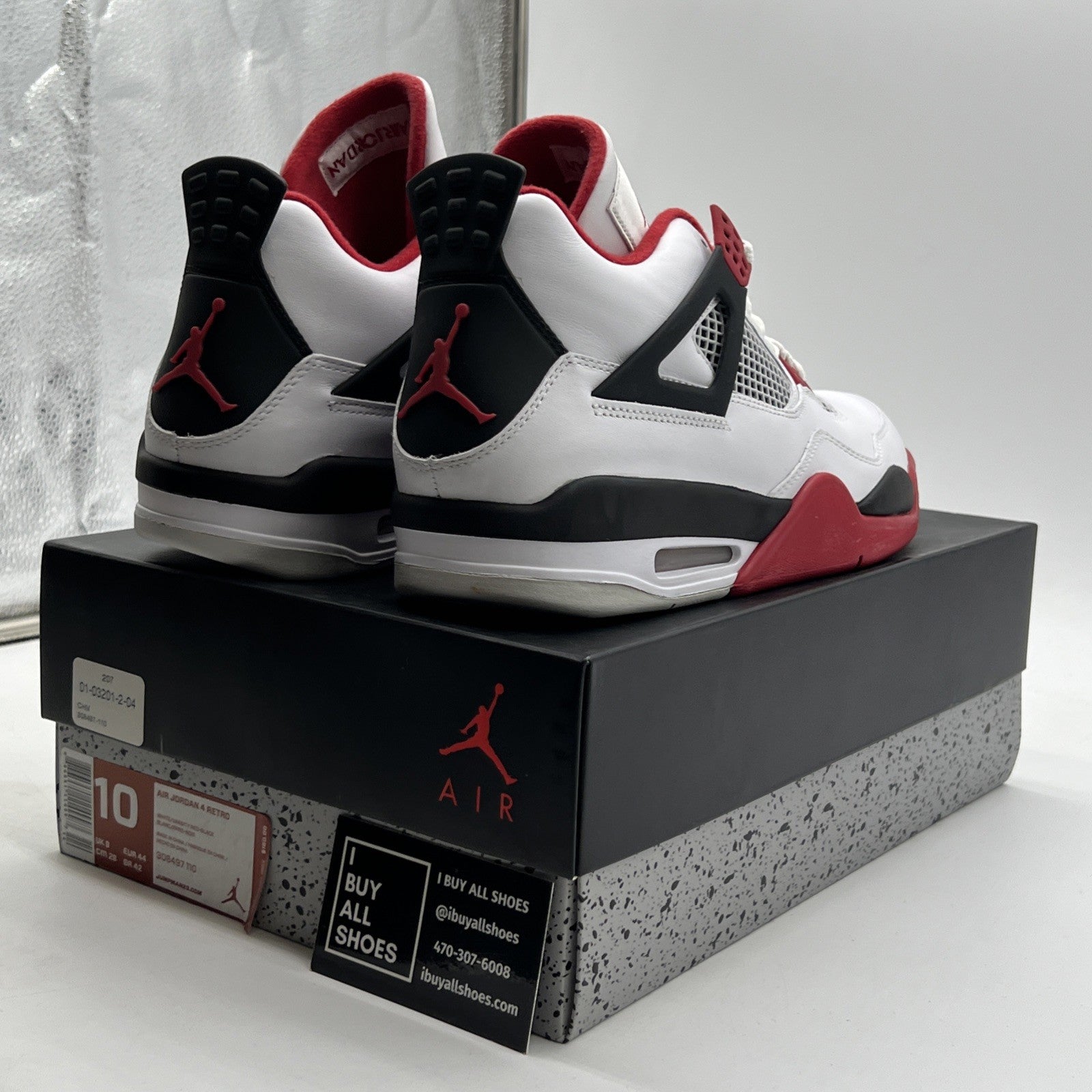 Size 10 - Air Jordan 4 Retro Fire Red 2012 (308497-110)