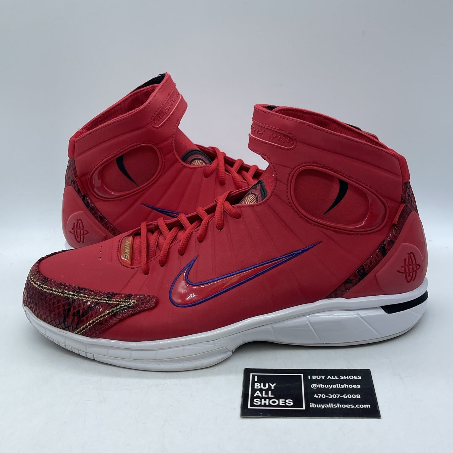 Size 13 - Nike Air Zoom Huarache 2K4 Chinese New Year Red Suede (511425-600)