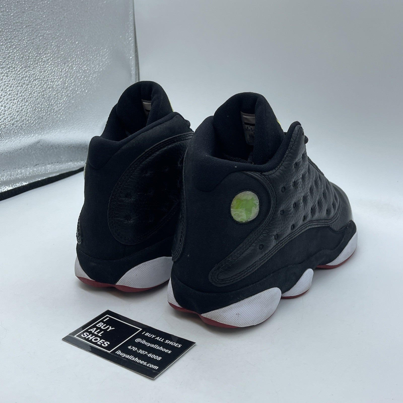 Size 8.5 - Air Jordan 13 Retro 2011 Playoff Black Suede Leather (414571-001)