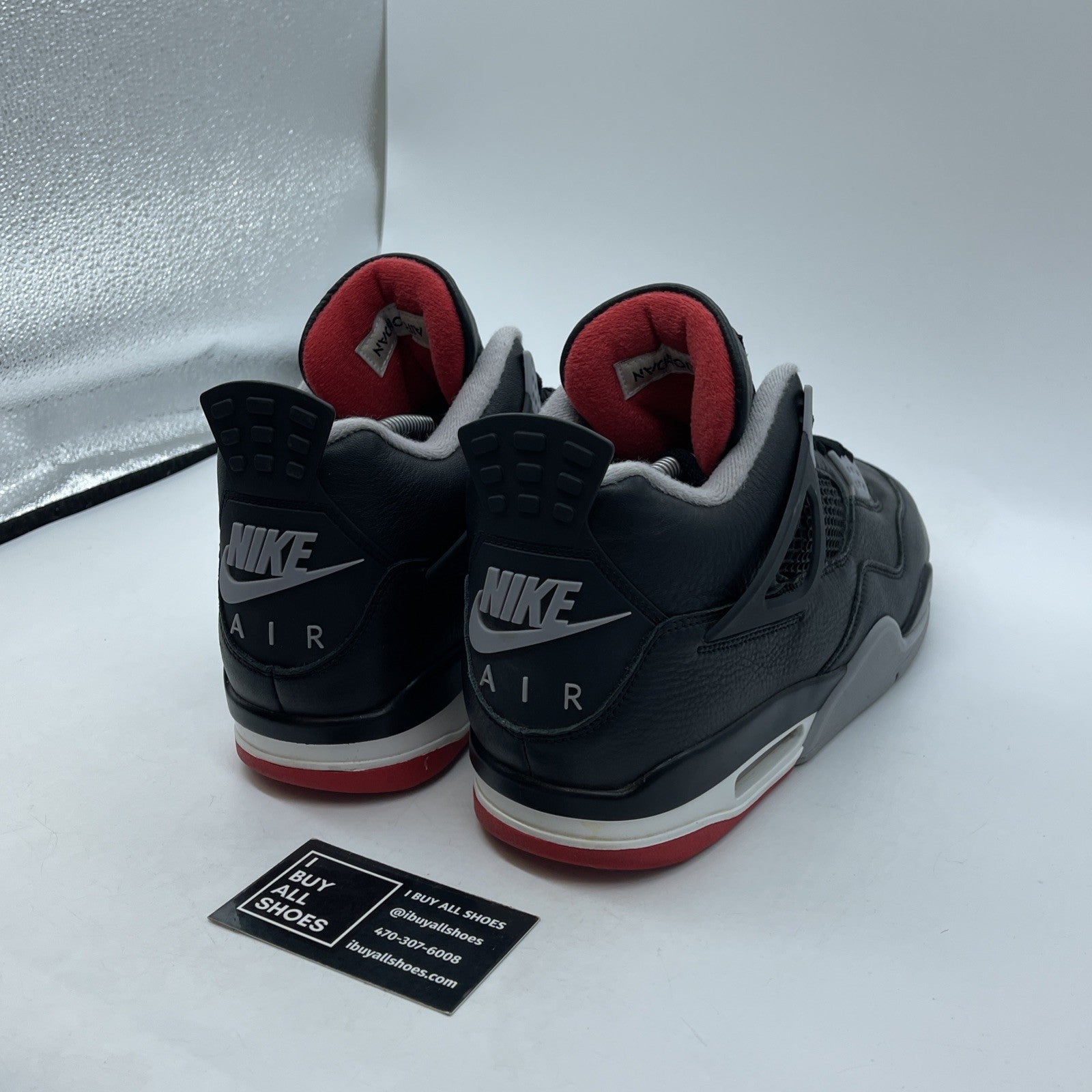 Size 11.5 - Jordan 4 Retro OG Mid Bred 2019 Black Leather (FV5029-006)