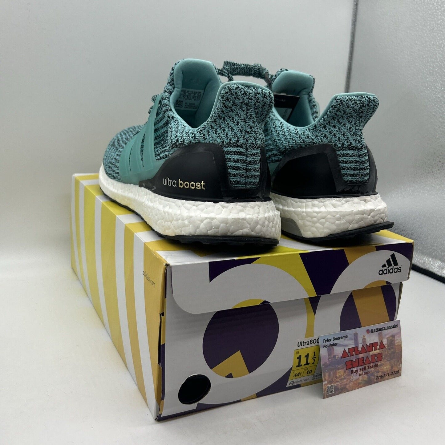 Adidas ULTRABOOST W Mint Core Black Running Sneakers (D) (454) Women's Shoes