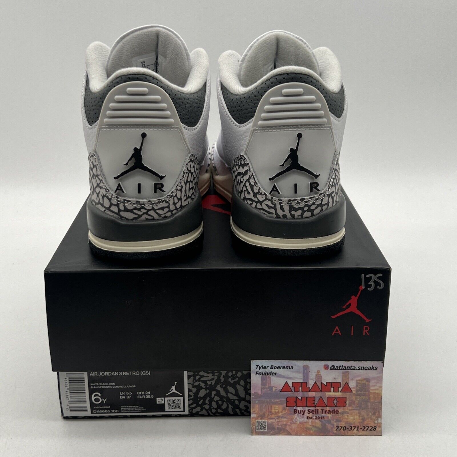 Size 6Y - Jordan 3 Mid Hide N' Sneak White Black Grey Suede Leather (DX6665-100)