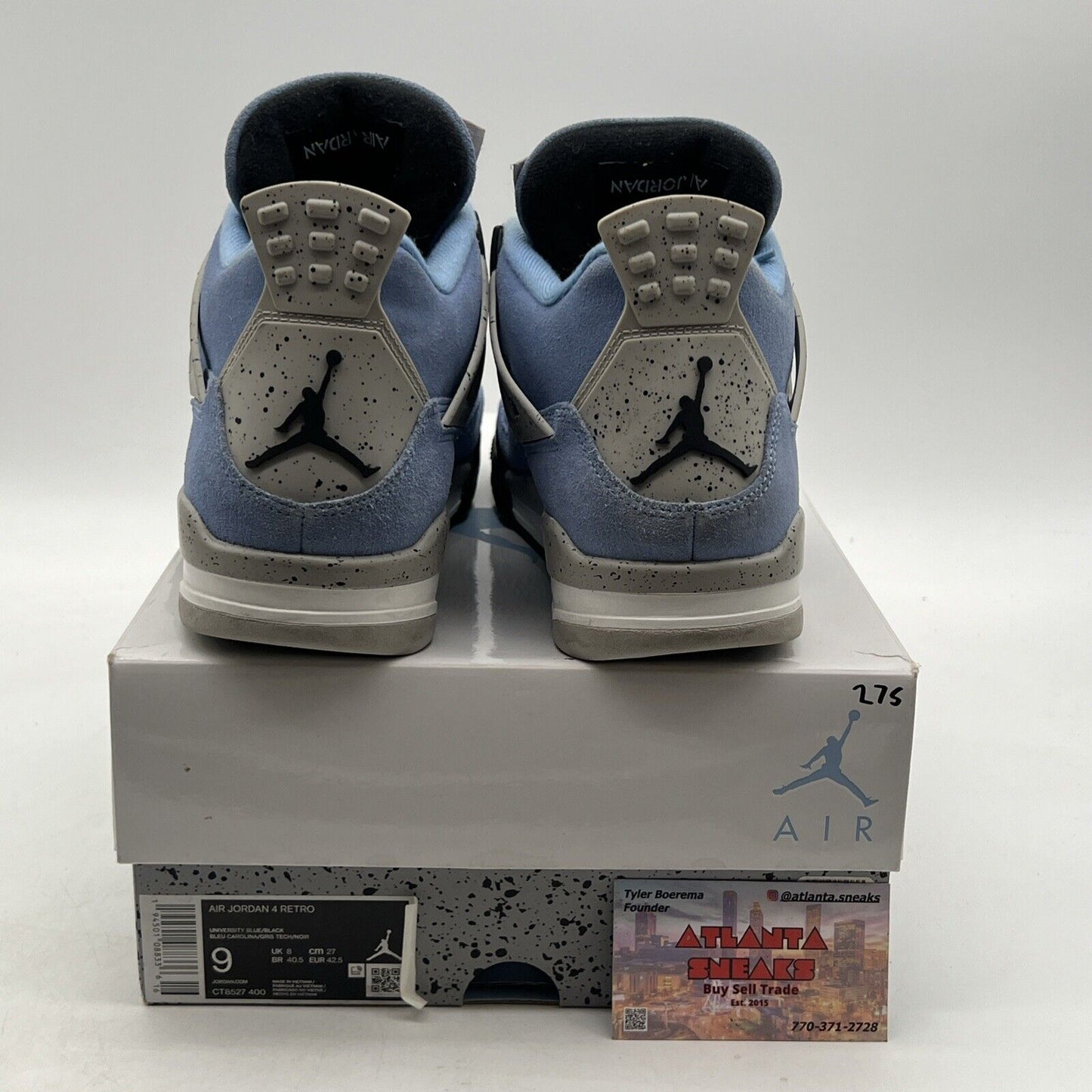 Size 9 - Jordan 4 Retro Mid University Blue (CT8527-400)