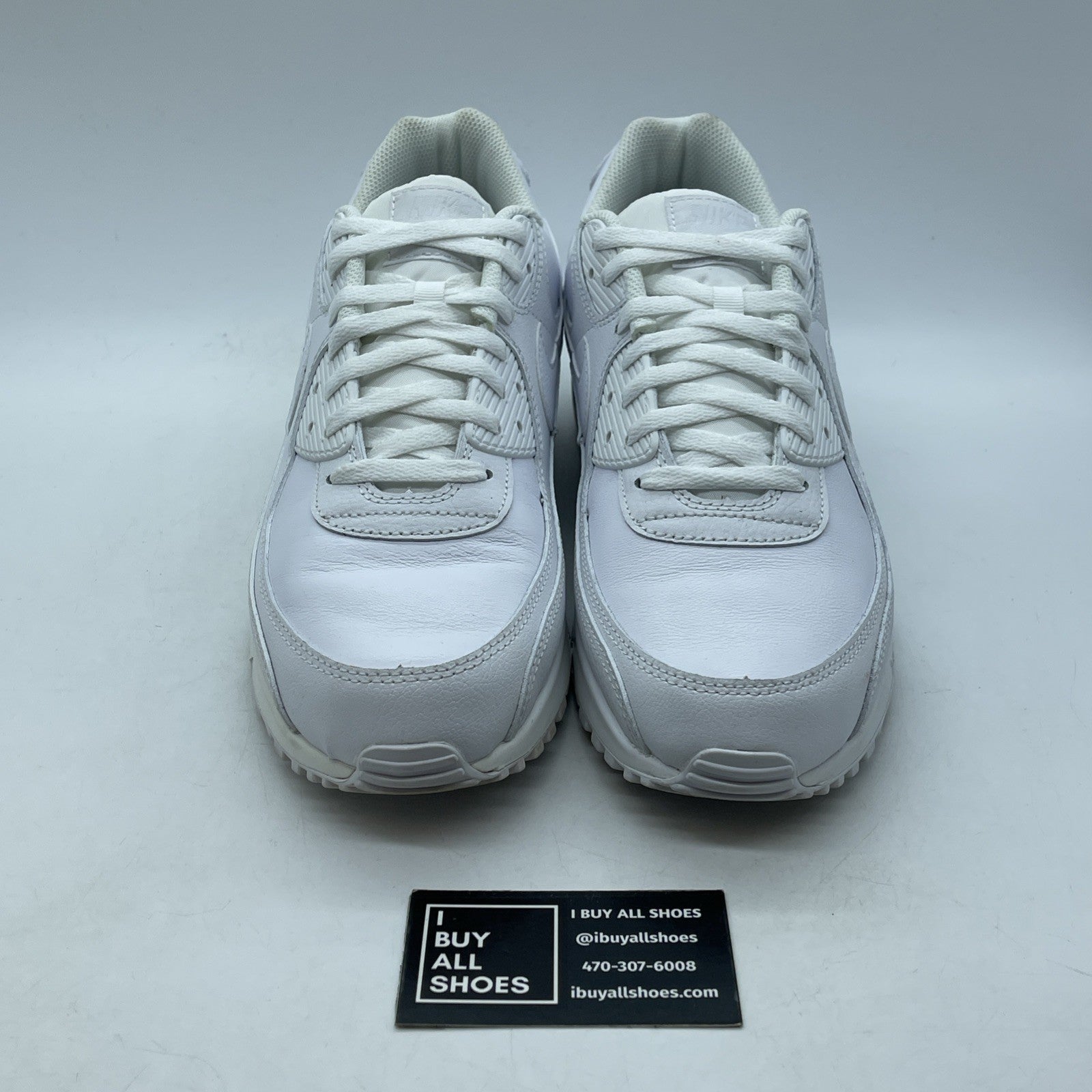 Size 13 - Nike Air Max 90 LTR Triple White Leather (CZ5594-100)