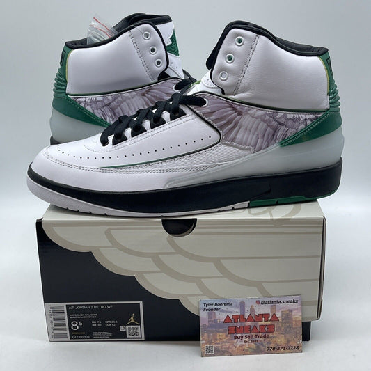 Size 8.5 - Air Jordan 2 Retro "H" Wings Green White Leather (DZ7391-103)