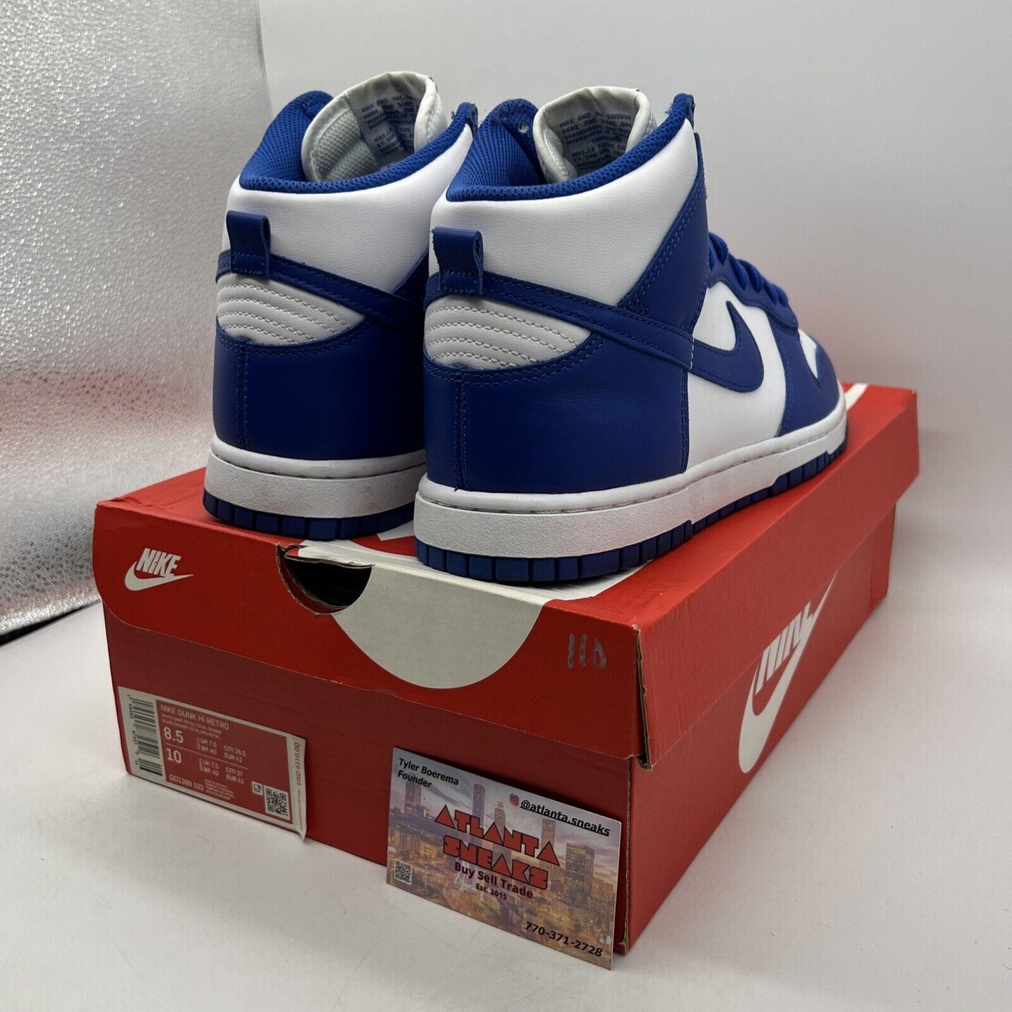Size 8.5 - Nike Dunk 2021 High Kentucky What Blue Leather (DD1399-102)