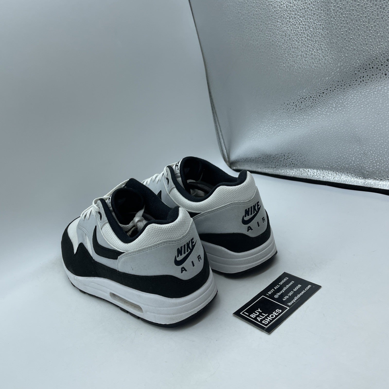 Size 9.5 - Nike Air Max 1 White Black (FD90821-107)