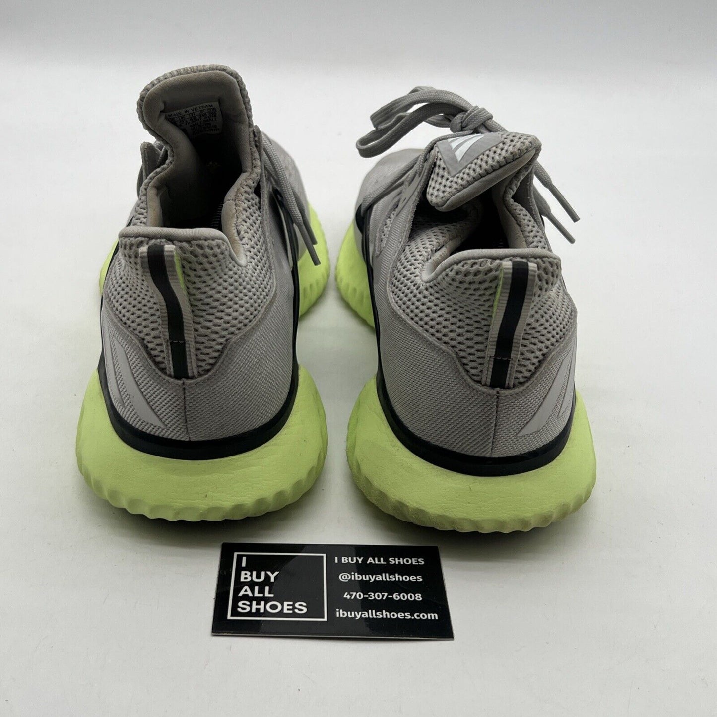 Size 13 - adidas Alphabounce Beyond Grey Hi-Res Yellow (BD7096)