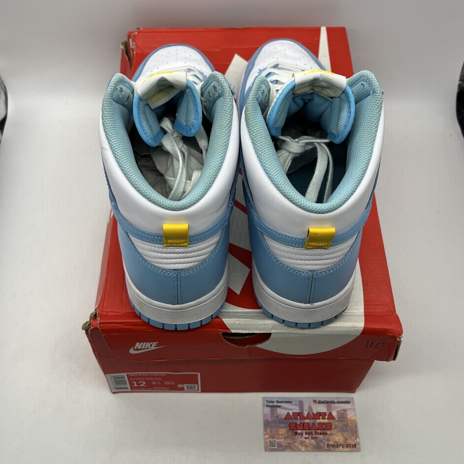 Size 12 - Nike Dunk High Blue Chill White Leather (DD1399-401)
