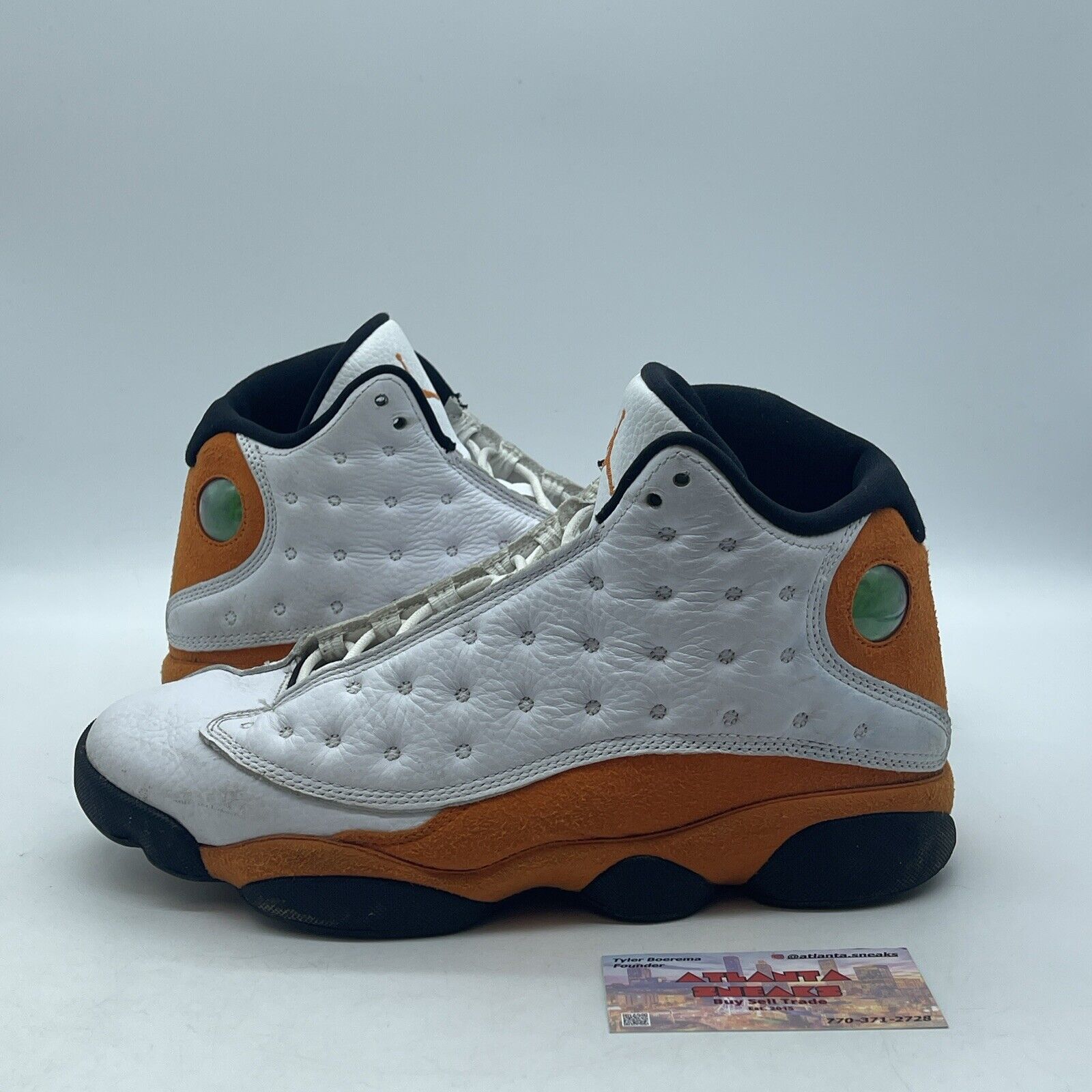 Size 8.5 - Air Jordan 13 Retro Starfish White Yellow Black (414571-108)