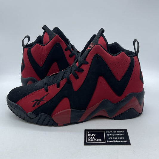 Size 13 - Reebok Kamikaze II Black Red Suede (10656-1260)
