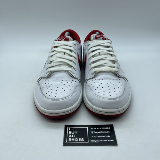 Size 9.5 - Air Jordan 1 Retro OG Low Varsity Red White Leather (705329-101)