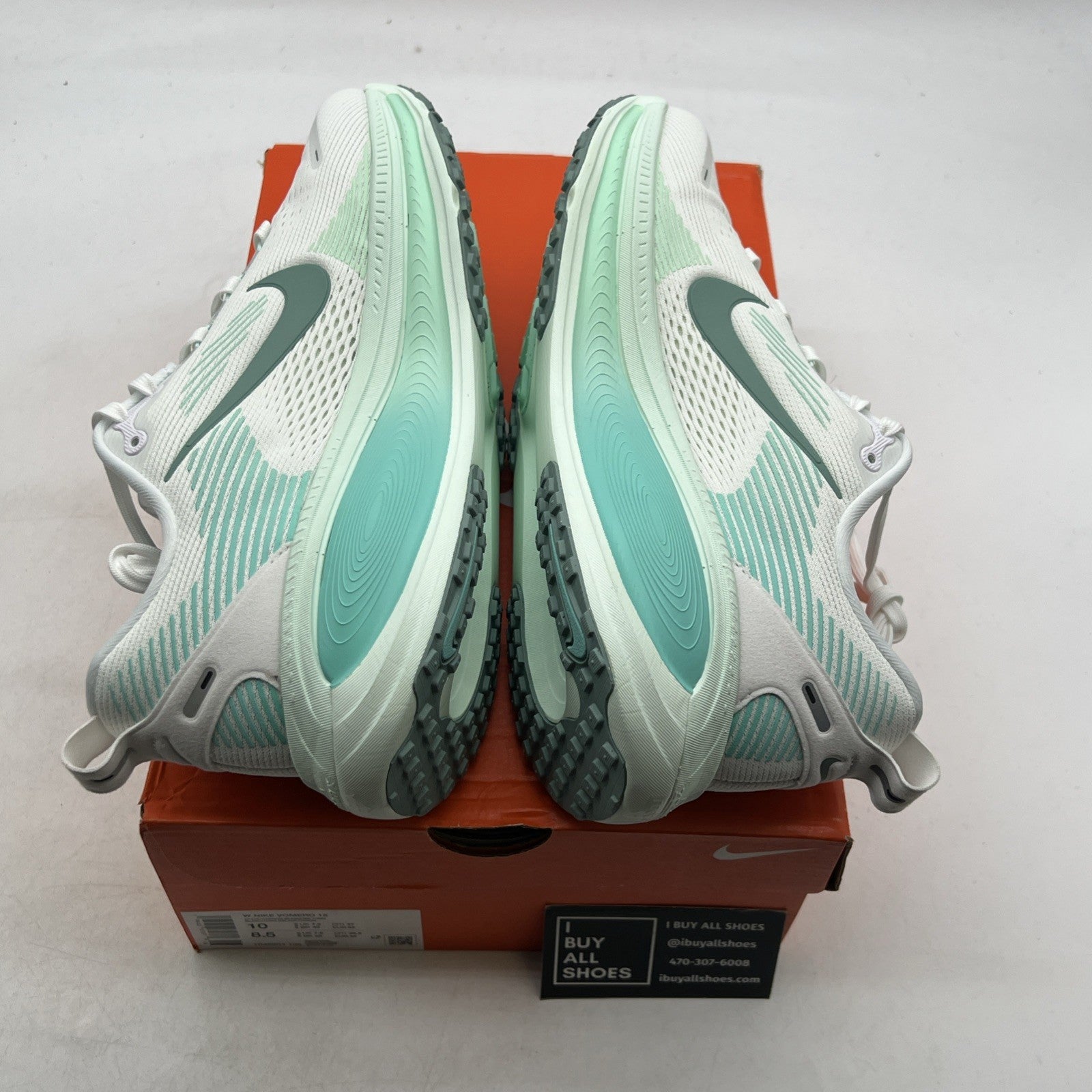Size 10W - Nike WMNS Zoom Vomero 18 Running ZoomX ReactX White Turq (HM6804-106)