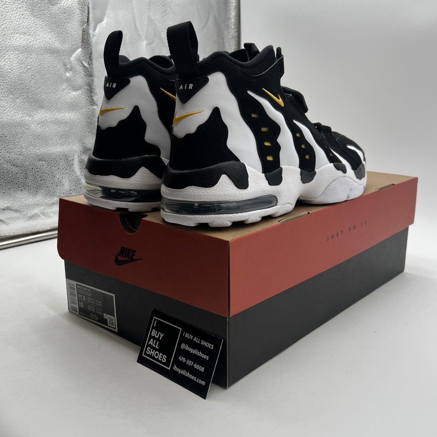 Size 11.5 -  Air Dt Max ‘96 Black White 2024 Yellow Suede Leather  (HM8249-001)