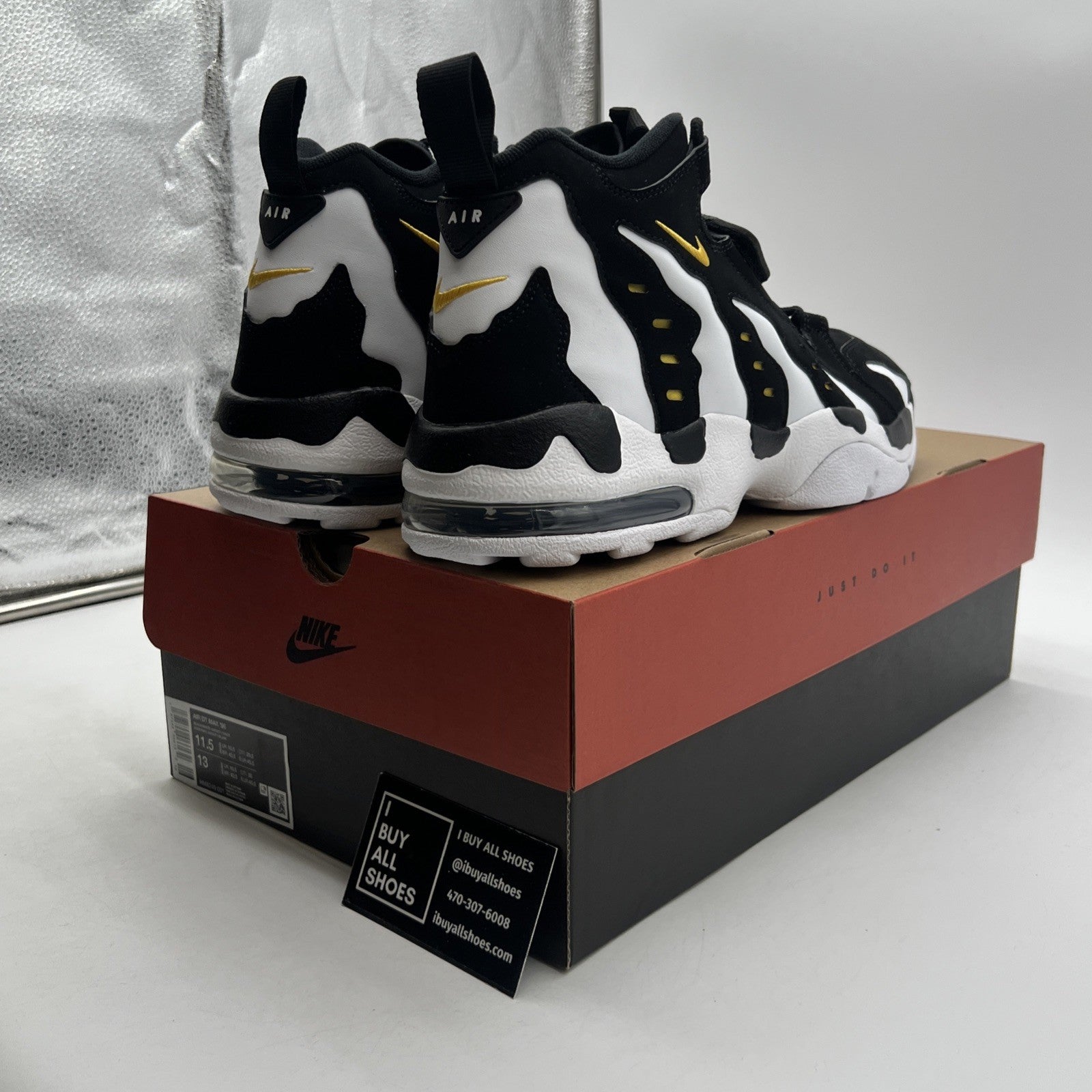 Size 11.5 -  Air Dt Max ‘96 Black White 2024 Yellow Suede Leather  (HM8249-001)