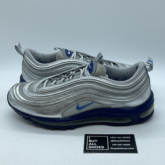 Size 9.5 - Nike Air Max 97 Silver Blue Suede Leather (312641-016)