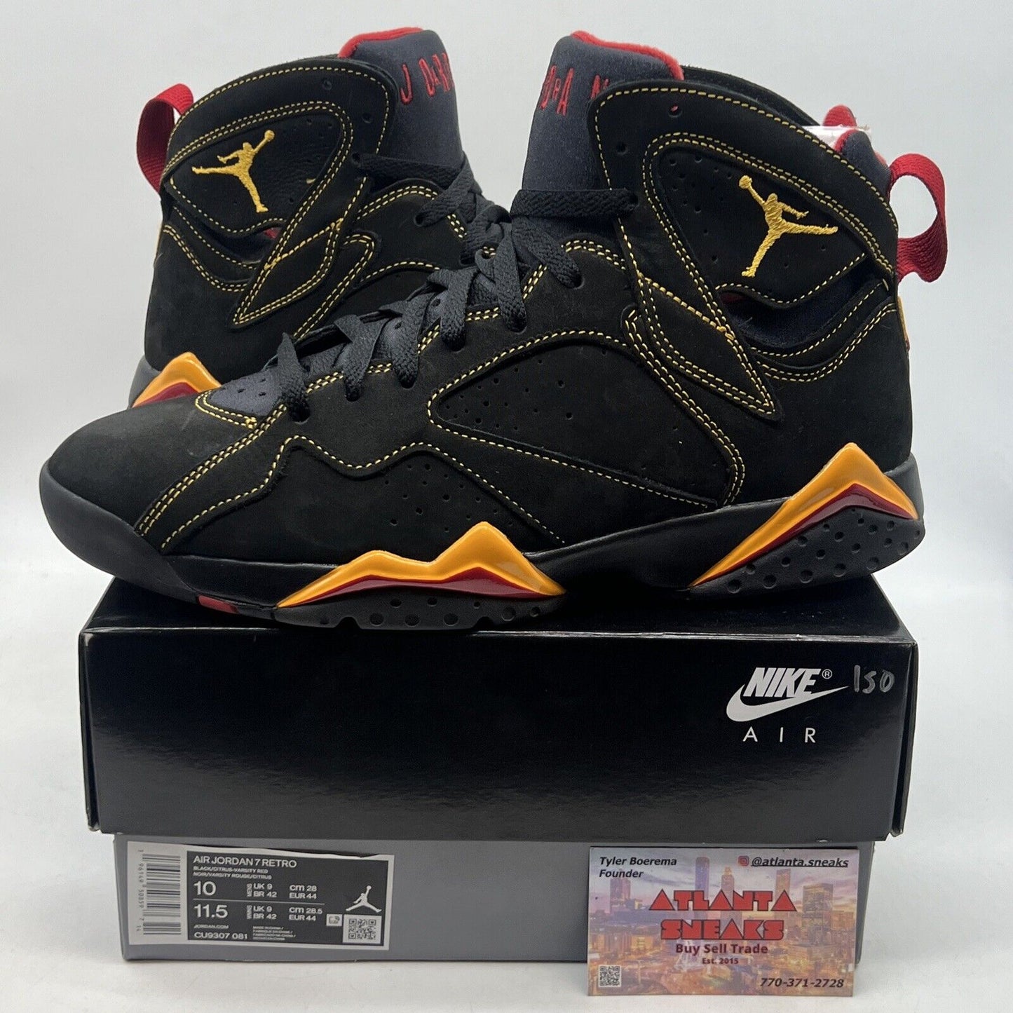 Size 10 - Jordan 7 Retro Citrus Yellow Red Suede (CU9307-081)