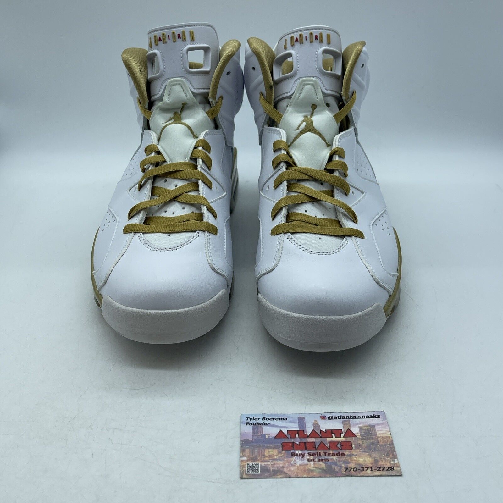 Size 12 - Air Jordan 6 Retro GMP White Red Gold Leather (384664-135)