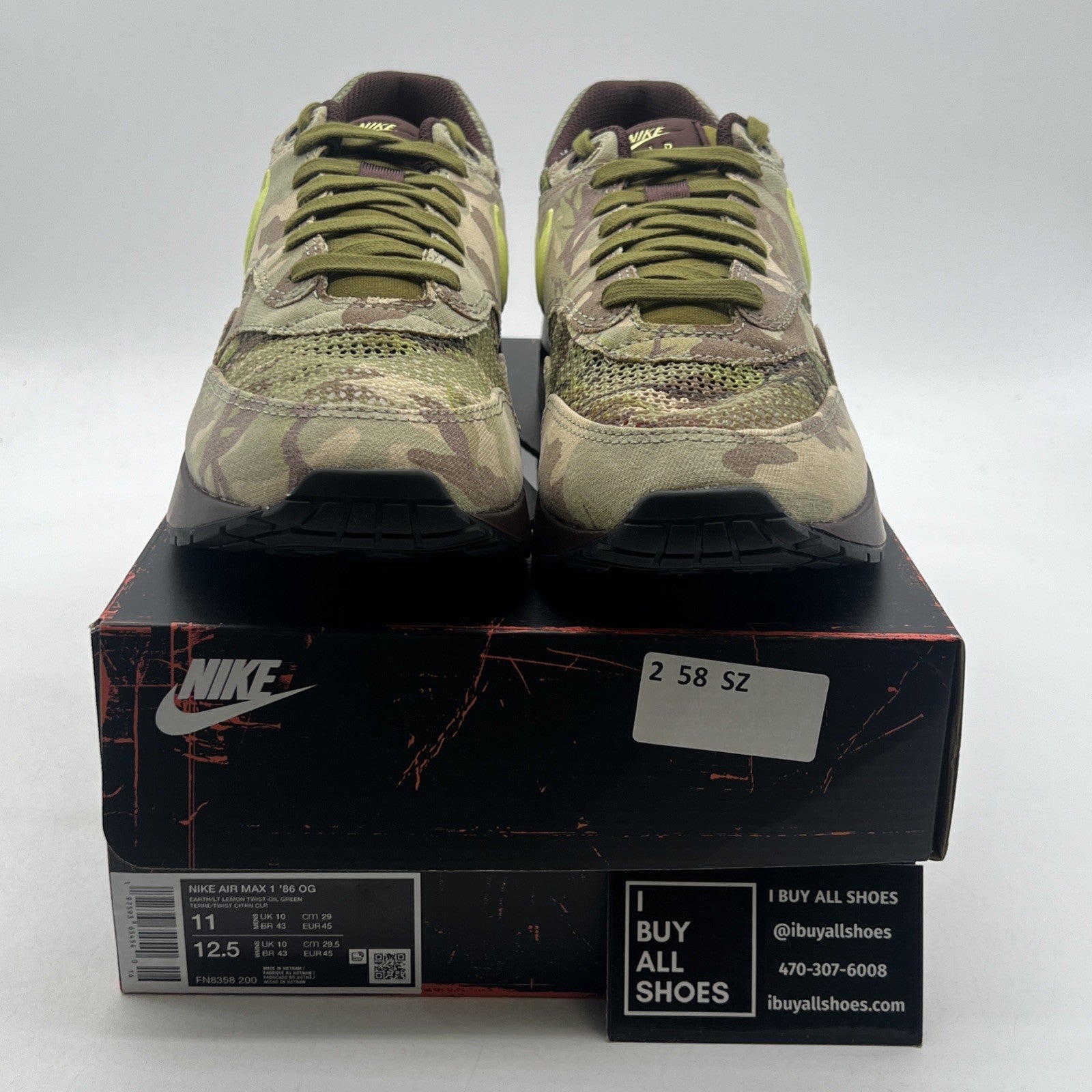 Size 11 - Nike Air Max 1 '86 OG Big Bubble - Camo (FN8385-200)