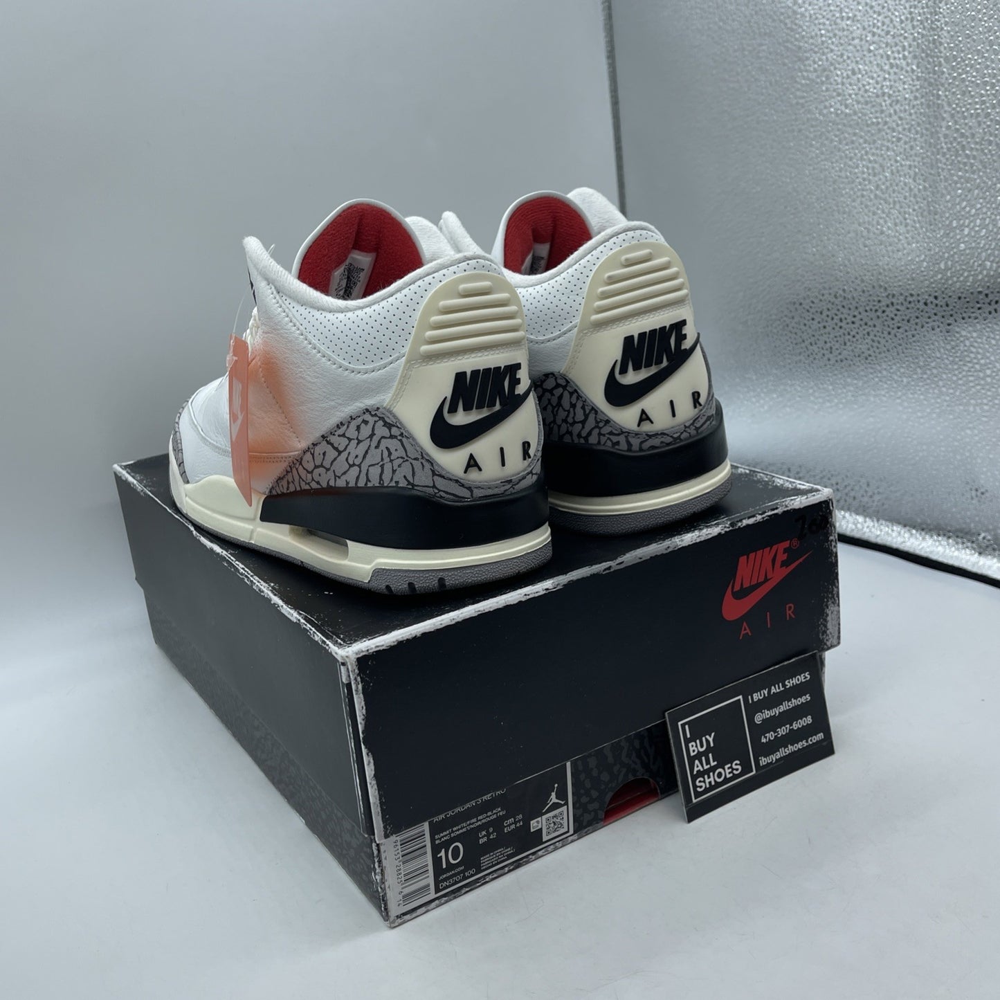 Size 10 - Jordan 3 Retro Mid White Cement Reimagined Grey Suede (DN3707-100)