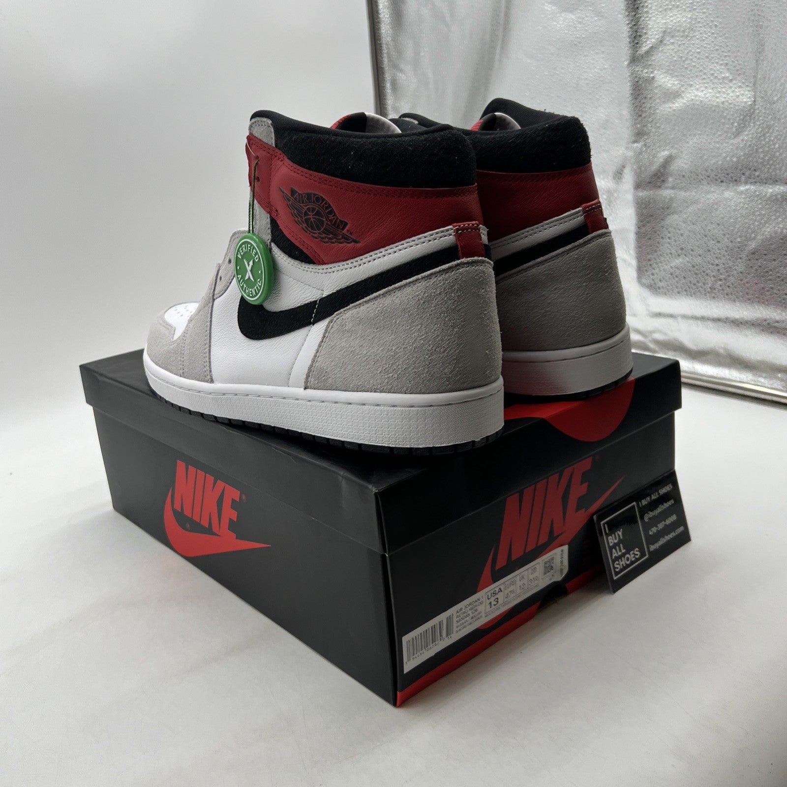 Size 13 - Air Jordan 1 Retro High OG Smoke Gray 2020 (555088-126)