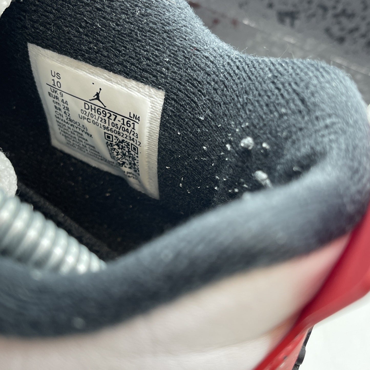 Size 10 - Jordan 4 Retro Mid Red Cement White Red Black Leather (DH6927-161)