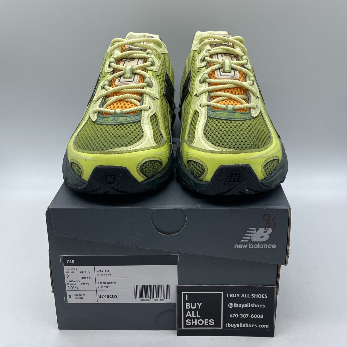 Size 9 - New Balance Concepts x 740 Brut Green Suede Leather (U740CO2)
