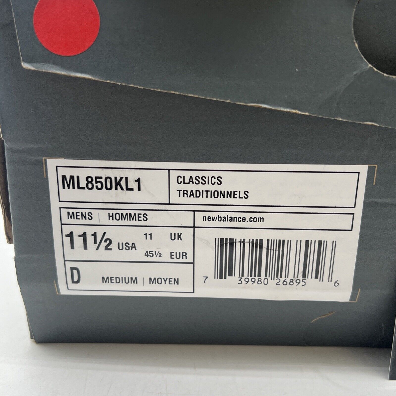 Size 11.5 - New Balance Kawhi Leonard x 850 Sunrise (ML850KL1)