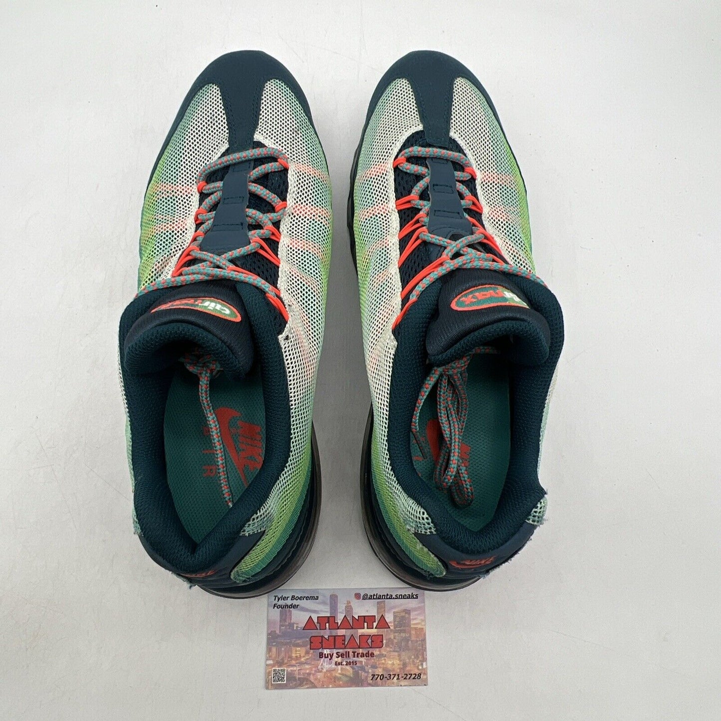 Size 11 - Nike Air Max 95 Dynamic Flywire Multicolor Green Suede (554715-383)