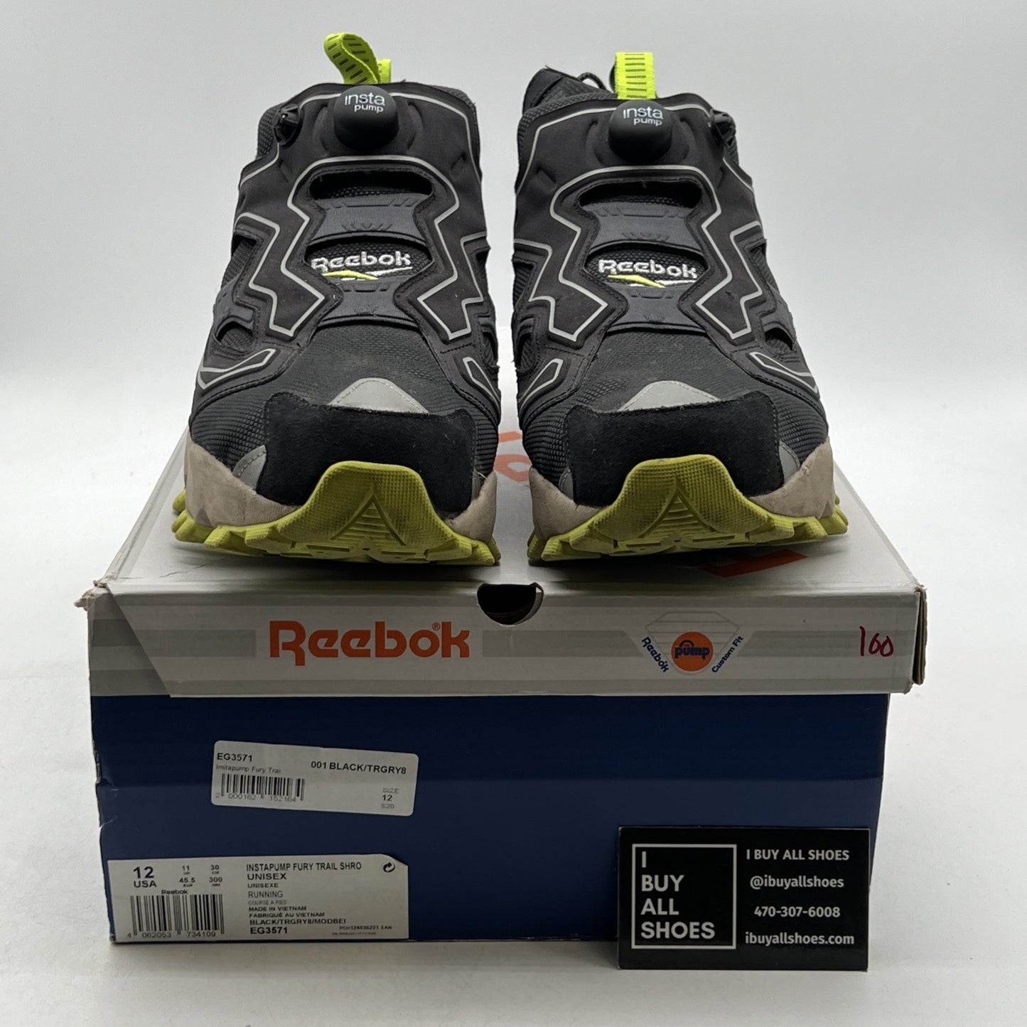 Size 12 - Reebok InstaPump Fury Trail Shroud Green (EG3571)