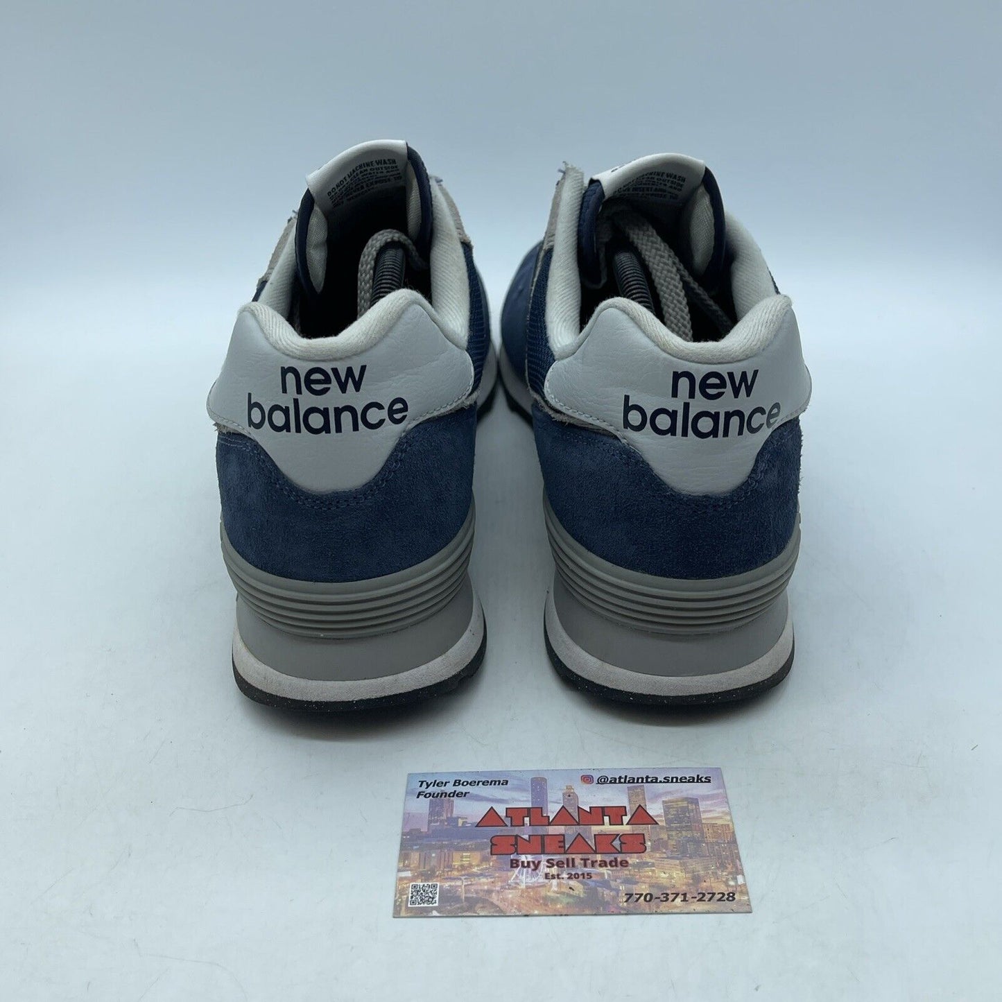 Size 12 - New Balance 574 Core Pack - Navy Blue Grey. Suede Leather (ML574EVN)