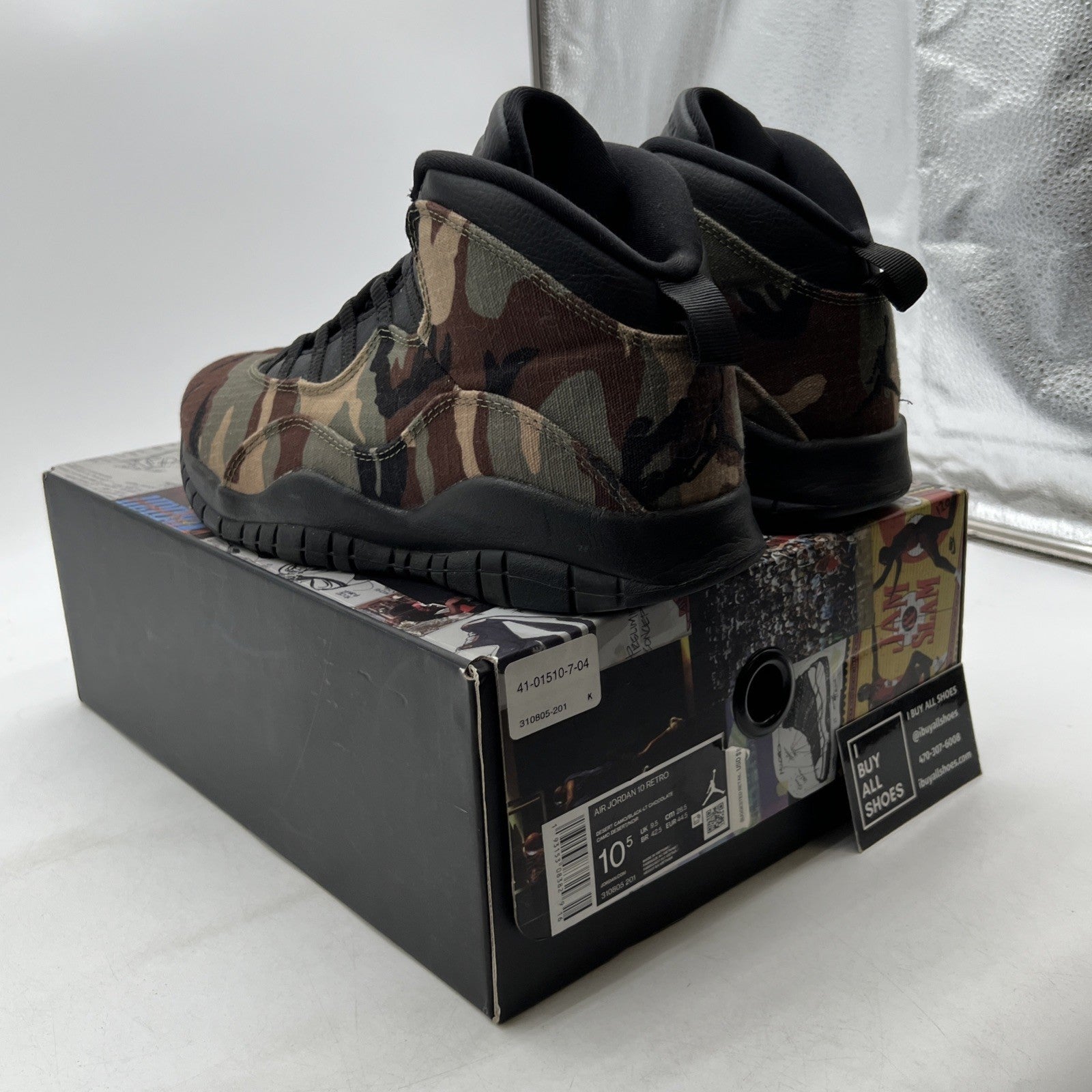 Size 10.5 - Air Jordan 10 Retro Woodland Camo (310805-201)