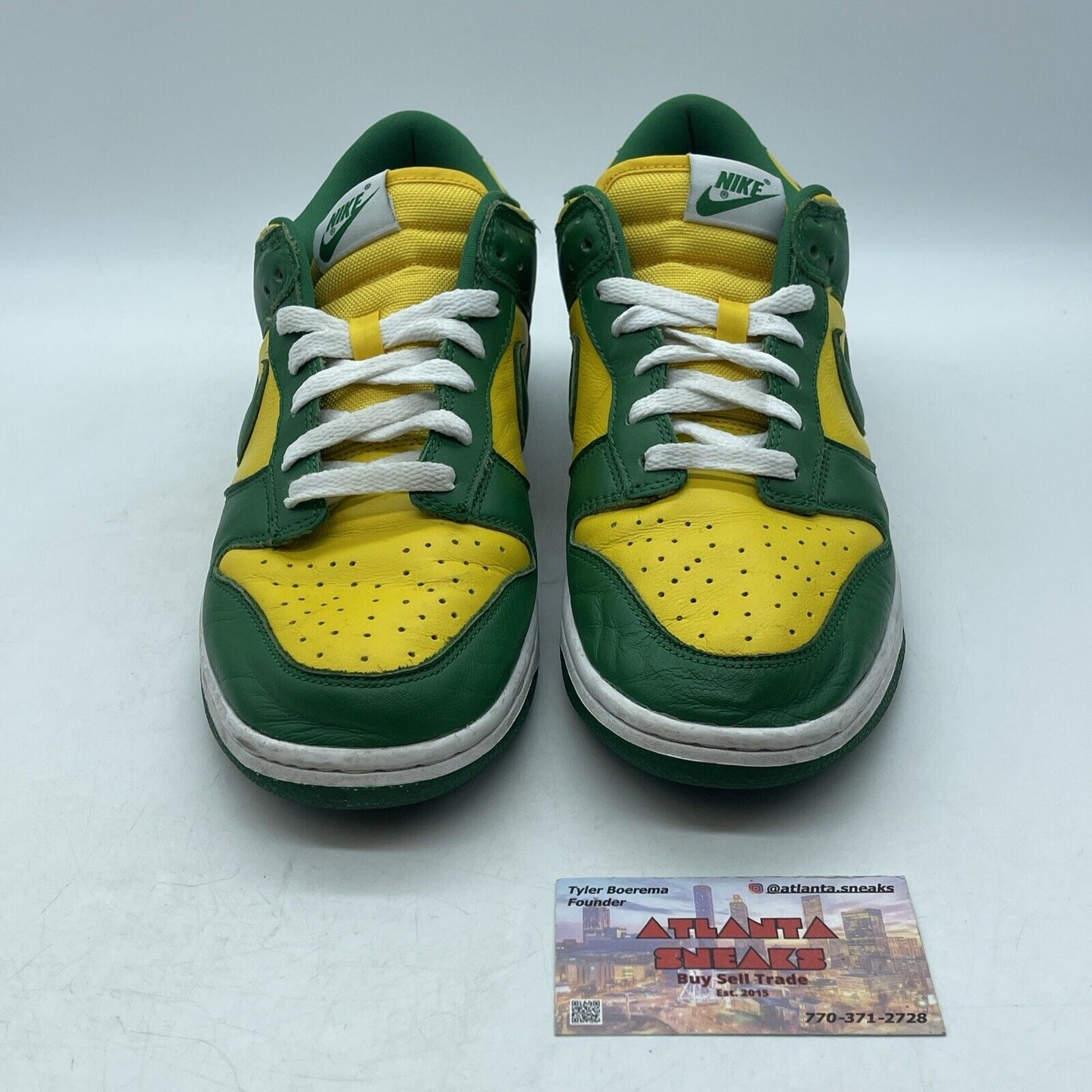 Size 8.5 - Nike Dunk SP 2020 Low Brazil Green Yellow White (CU1727-700)