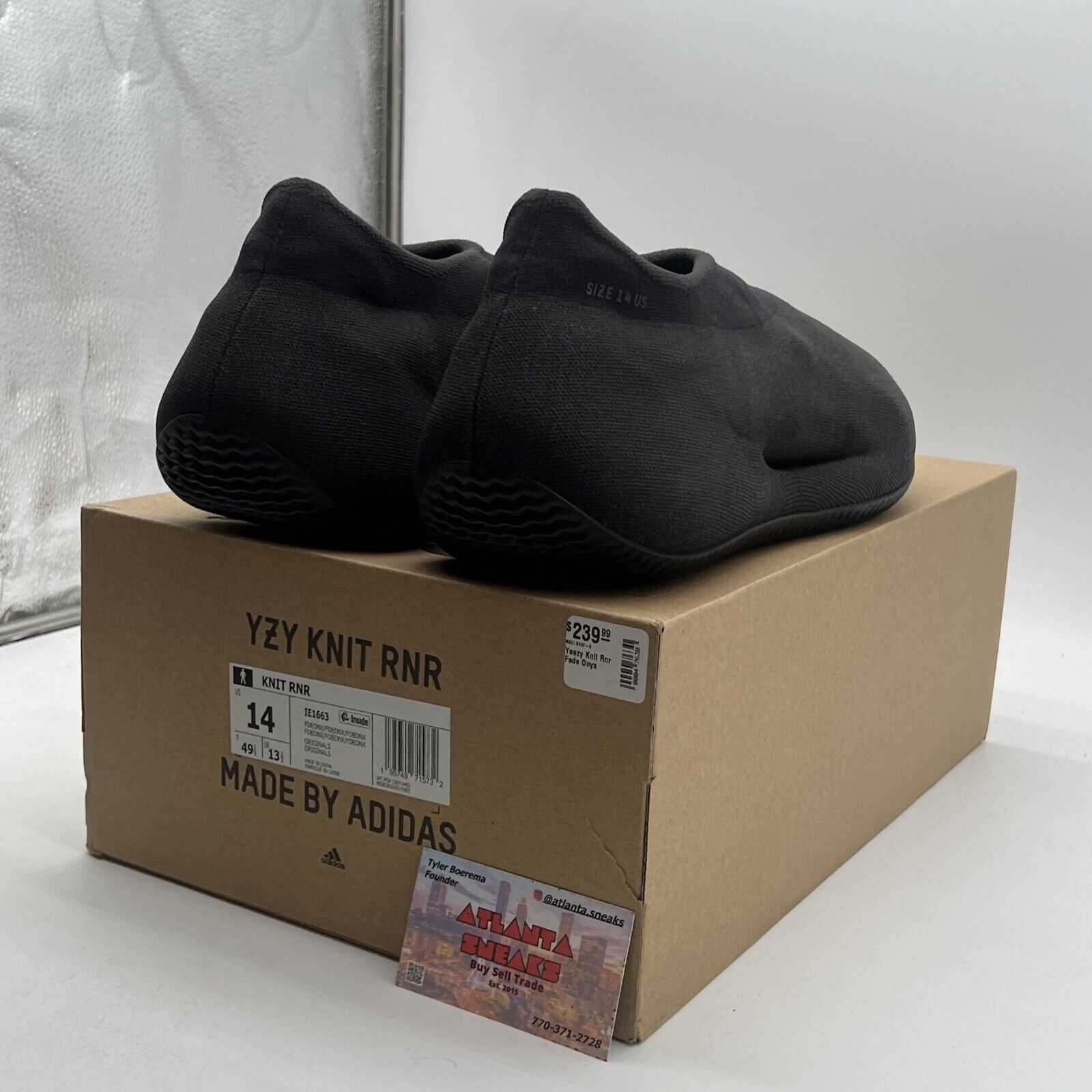 Size 14 - adidas Yeezy Knit Runner Fade Onyx (IE1663)