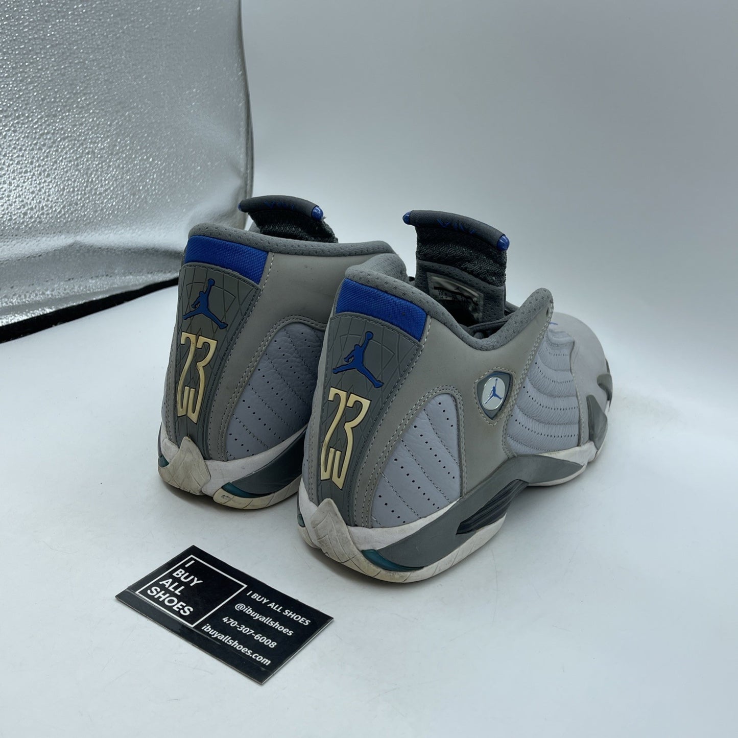 Size 10.5 - Air Jordan 14 Retro Wolf Grey (487471-004)