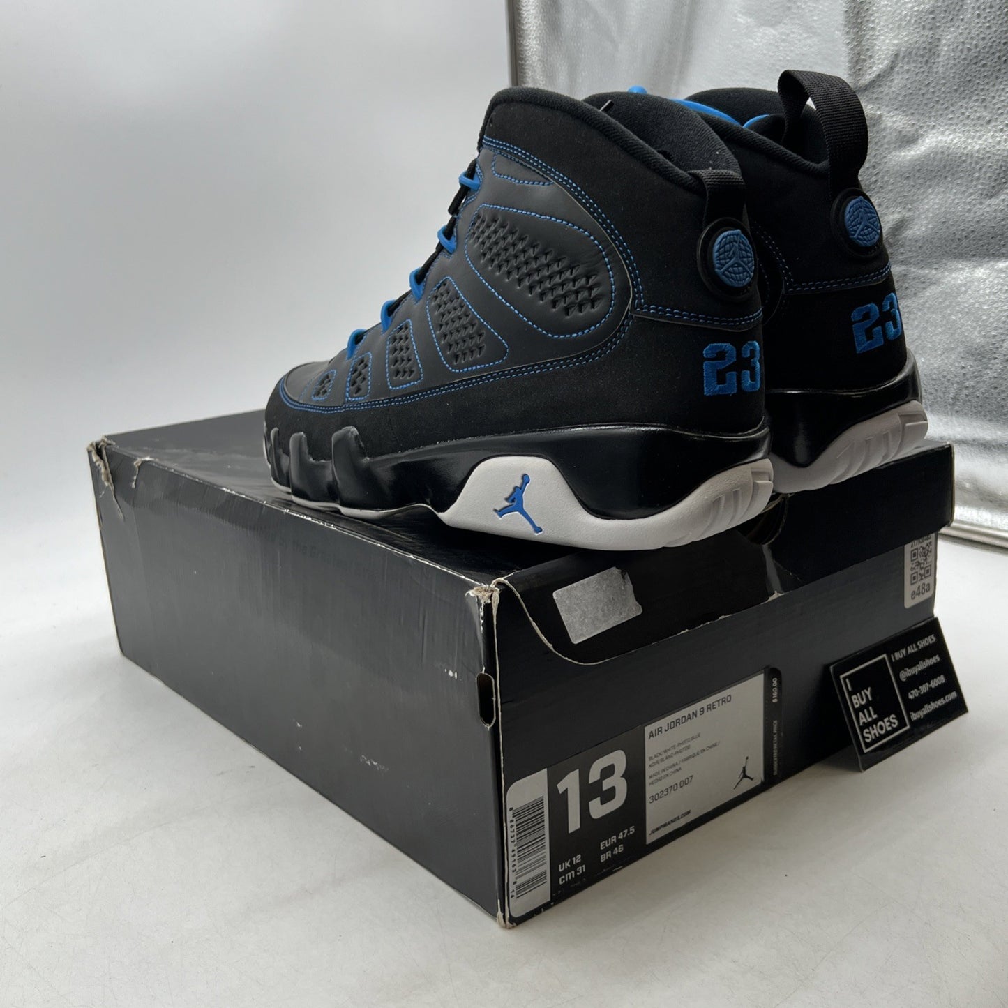Size 13 - Air Jordan 9 Retro Photo Blue (302370-007)